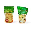 Garlic Marinera Crackers with Rosemary, Square Crunchy Thins, Aromatic Crispy Snack for Soups & Salads | PINTON | 7 oz - Pack of 2