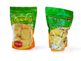 Garlic Marinera Crackers with Rosemary, Square Crunchy Thins, Aromatic Crispy Snack for Soups & Salads | PINTON | 7 oz - Pack of 2