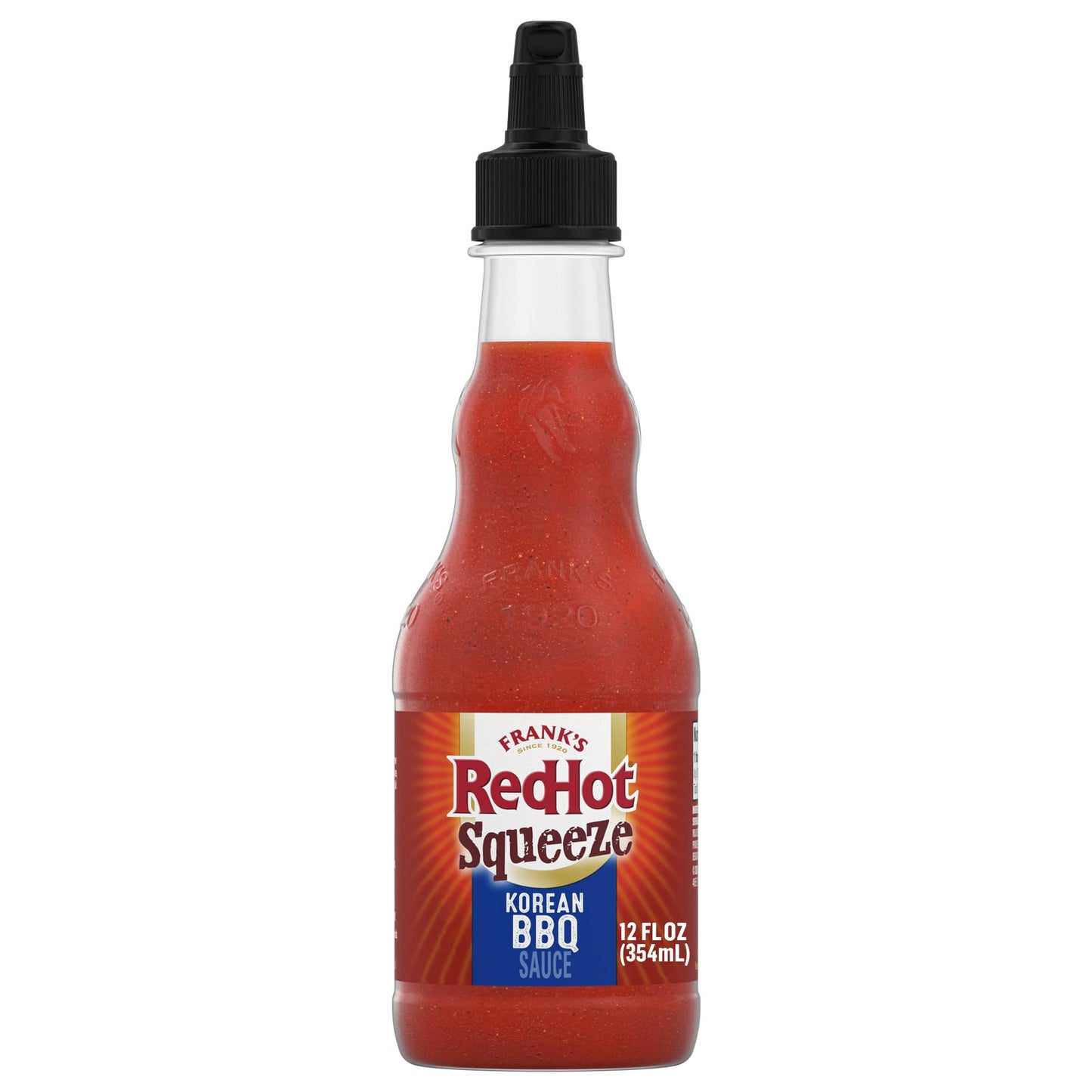 Frank’s RedHot Hot Sauce, Korean BBQ, Squeeze Bottle, Bold Blend of Soy Sauce, Garlic, and Sweet Pear Juice with a Touch of Frank’s RedHot Heat