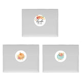 Andaz Press Autumn Fall Watercolor Wedding Party Collection, Chocolate Drop Label Stickers Trio, Bride to Be, Autumn Floral Bouquet and Pumpkin