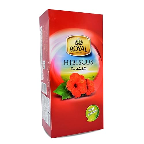 Royal Natural Hibiscus Flower Tea Bags Pure Natural Dried Roselle Egyptian Herbal Caffeine Free Egypt Aswani Aswan Chai Hybiscus Hibscus Tea's