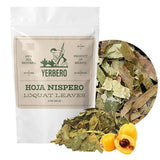 Yerbero - Te Herbal Hojas De Nispero 3 oz (85gr) Herbal Tea (Loquat Leaves Loose Tea) Stand Up Resealable Bag Wildcrafted By Nature 100% All Natural