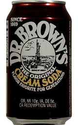 Dr. Brown's Regular Cream Soda, The Original Flavor Favorite for Generations, 12 fl oz Cans (9 Cans)