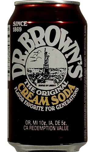 Dr. Brown's Regular Cream Soda, The Original Flavor Favorite for Generations, 12 fl oz Cans (9 Cans)