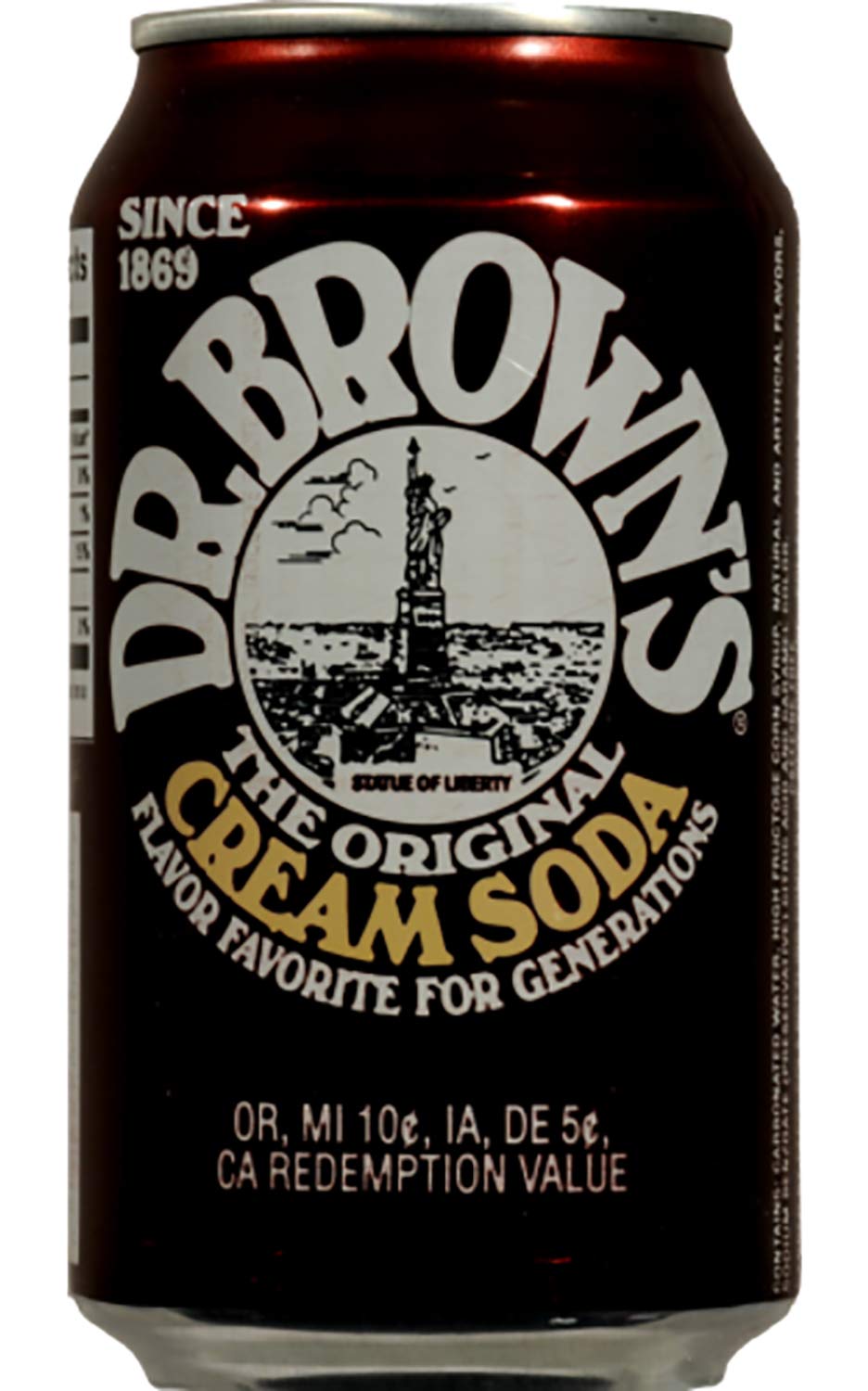 Dr. Brown's Regular Cream Soda, The Original Flavor Favorite for Generations, 12 fl oz Cans (9 Cans)