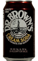Dr. Brown's Regular Cream Soda, The Original Flavor Favorite for Generations, 12 fl oz Cans (9 Cans)