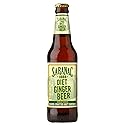Saranac World Famous Hand-Crafted Diet Ginger Beer, Soda Soft Drinks, 12 fl oz (24 Glass Bottles)