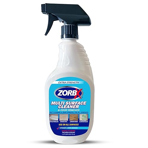 ZORBX Extra-Strength Multi Surface Cleaner 24 oz - Get Rid of Unpleasant Odors and Unwanted Stains Instantly - Citrus Scented Fast-acting Furniture
