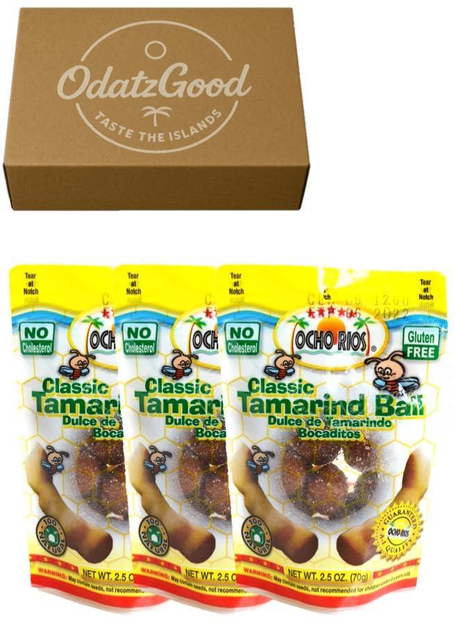 Ocho Rios Tamarind Ball 2.5oz (70g) 3-Pack - Curated & Packaged by ODatzGood