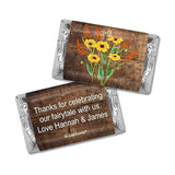 Wedding Favors for Guests Personalized Miniatures Candy (75 Pack) - Bridal Shower Favors for Guests, Floral Rustic Wedding Candy