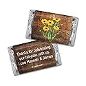 Wedding Favors for Guests Personalized Miniatures Candy (75 Pack) - Bridal Shower Favors for Guests, Floral Rustic Wedding Candy