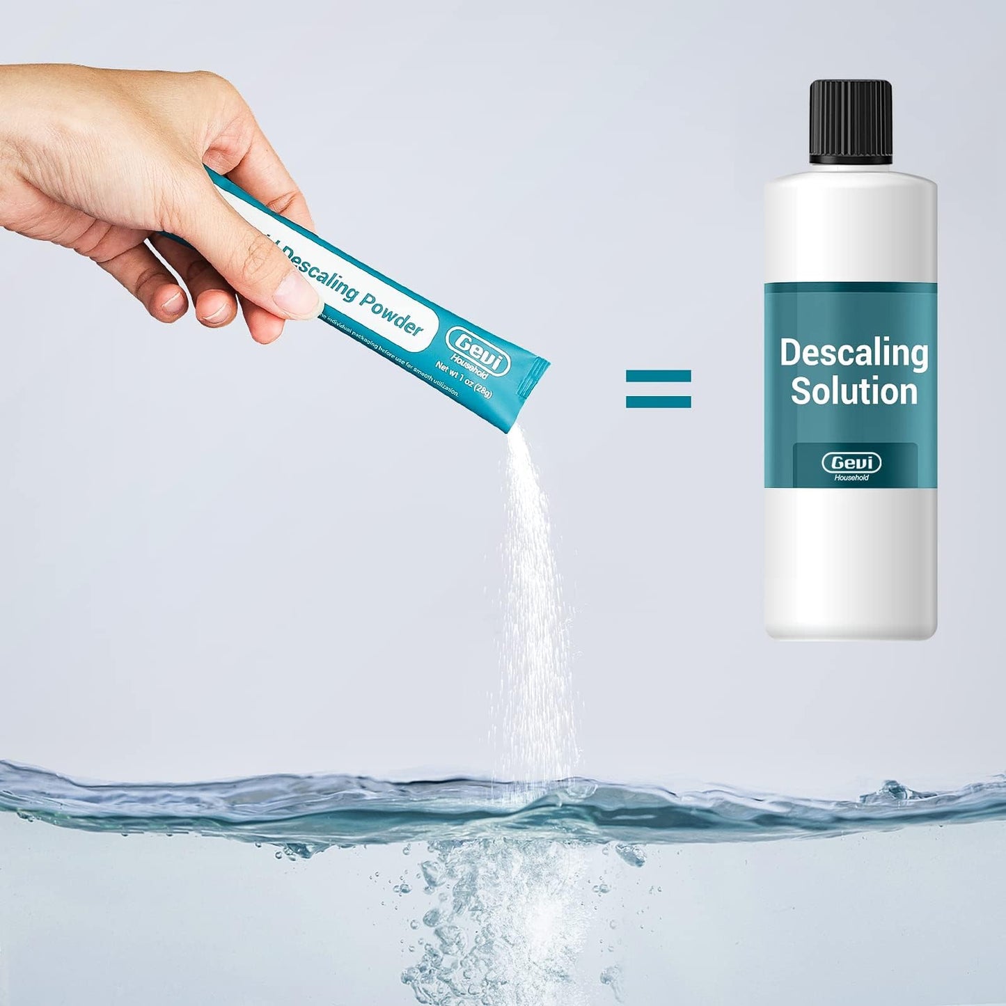 Gevi Household Ice Maker Descaling Powder | 12 Use & Individually Packed for Each Use | Organic ice maker clean Descaler Compatible with All Major