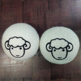 2Pcs Wool Dryer Balls, Natural Fabric Softener, Reusable Laundry Balls for Pet Hair Removal, Static Reducer Alternative, Reduces Wrinkles and Drying