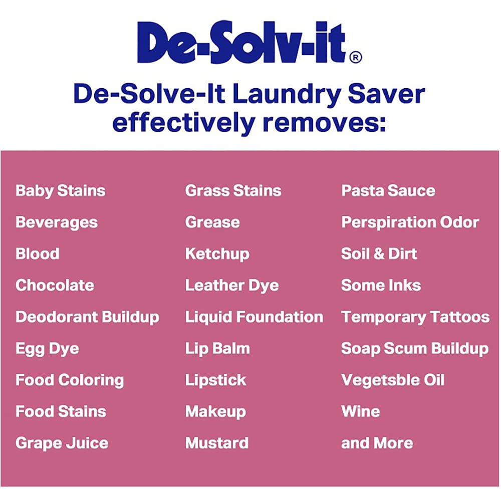 De-solv-it Laundry Saver Stain Remover - Powerful Laundry Stain Remover for Clothes - Gallon