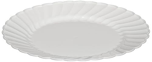 Classicware Rigid Plastic Round Plate, 6-Inch, White (180-Count)