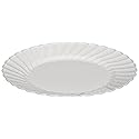 Classicware Rigid Plastic Round Plate, 6-Inch, White (180-Count)