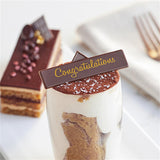 Chocolatree Congratulations Chocolate Decoration - 70/Box Dark Chocolate 61% Cacao WS-999CTRE49857-NPF