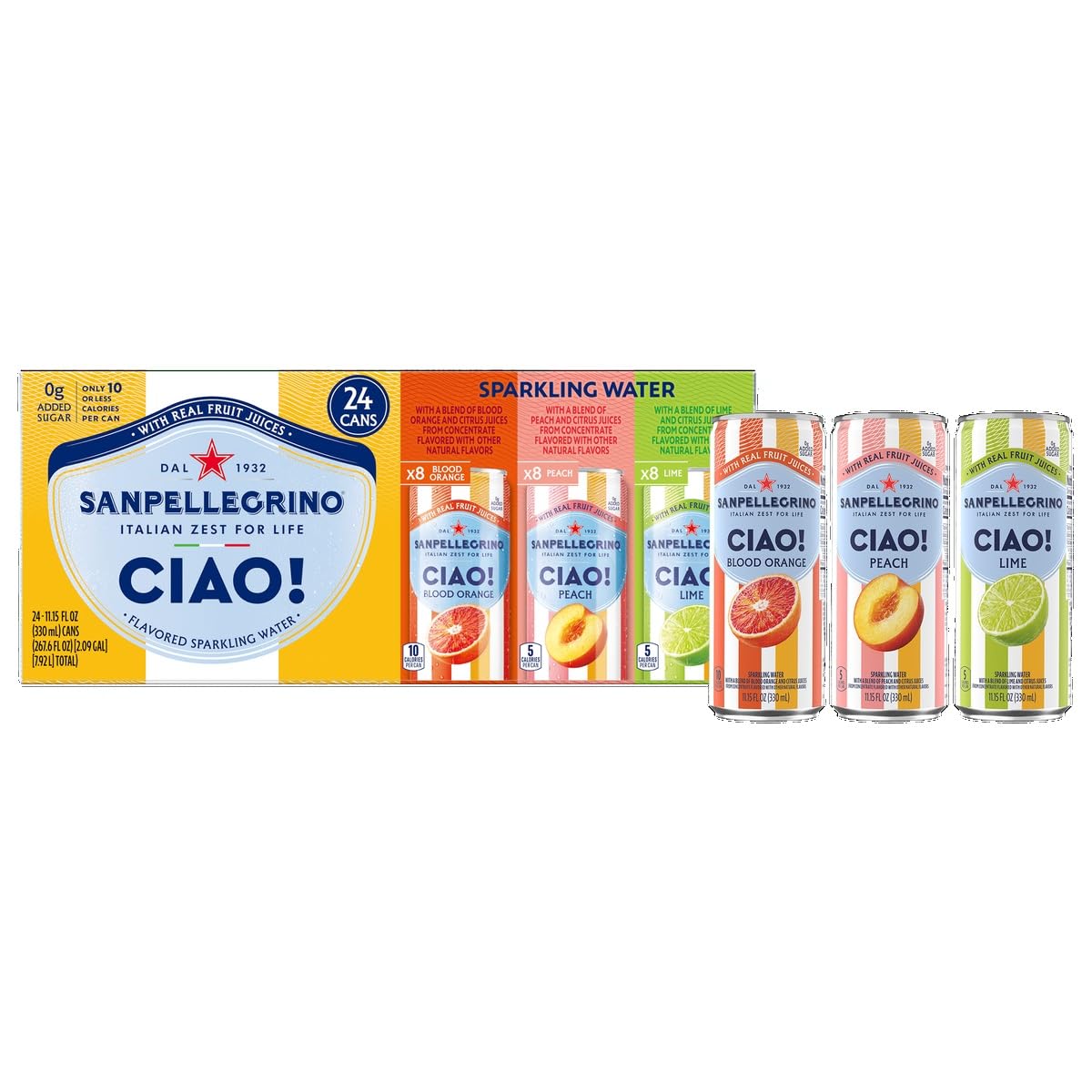 Sanpellegrino Ciao!, Variety Pack, 11.15 fl oz,