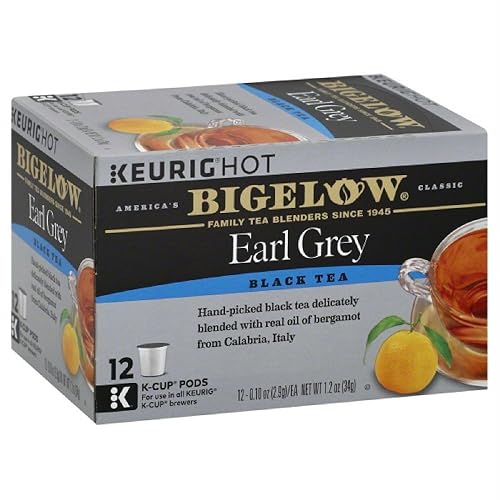 Bigelow Earl Grey Black Tea Keurig K-Cups, Caffeinated Black Tea, 12 Count Box