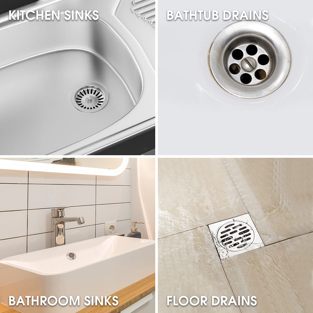 Bio-Flow Drain Strips - 48 Strips | Drain Cleaner & Odor Remover Drain Sticks
