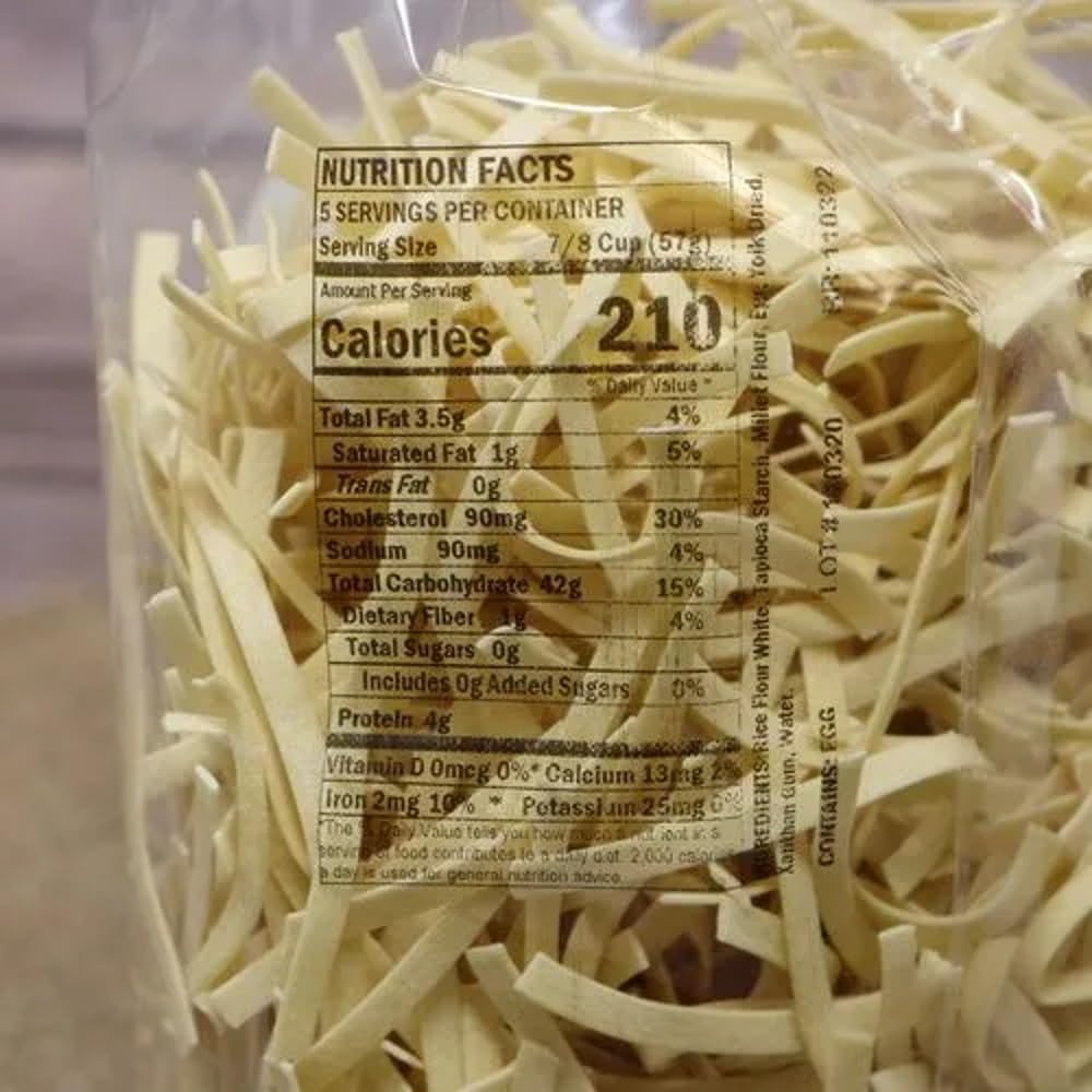 Original Gluten Free Homestyle Noodles - Double Yolk Egg Noodles, 2 Packs 10 Ounces Each