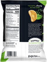 Popchips Potato Chips, Sour Cream & Onion, 24 ct Single Serve 0.8oz Bags, Low-Calorie and Gluten Free, Salty Snacks for Adults and Children, Kosher