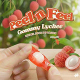 Peel n Feel Gummy Lychee Jelly, Peelable Gummies with Real Lychee Juice, 3 packs 8.47oz
