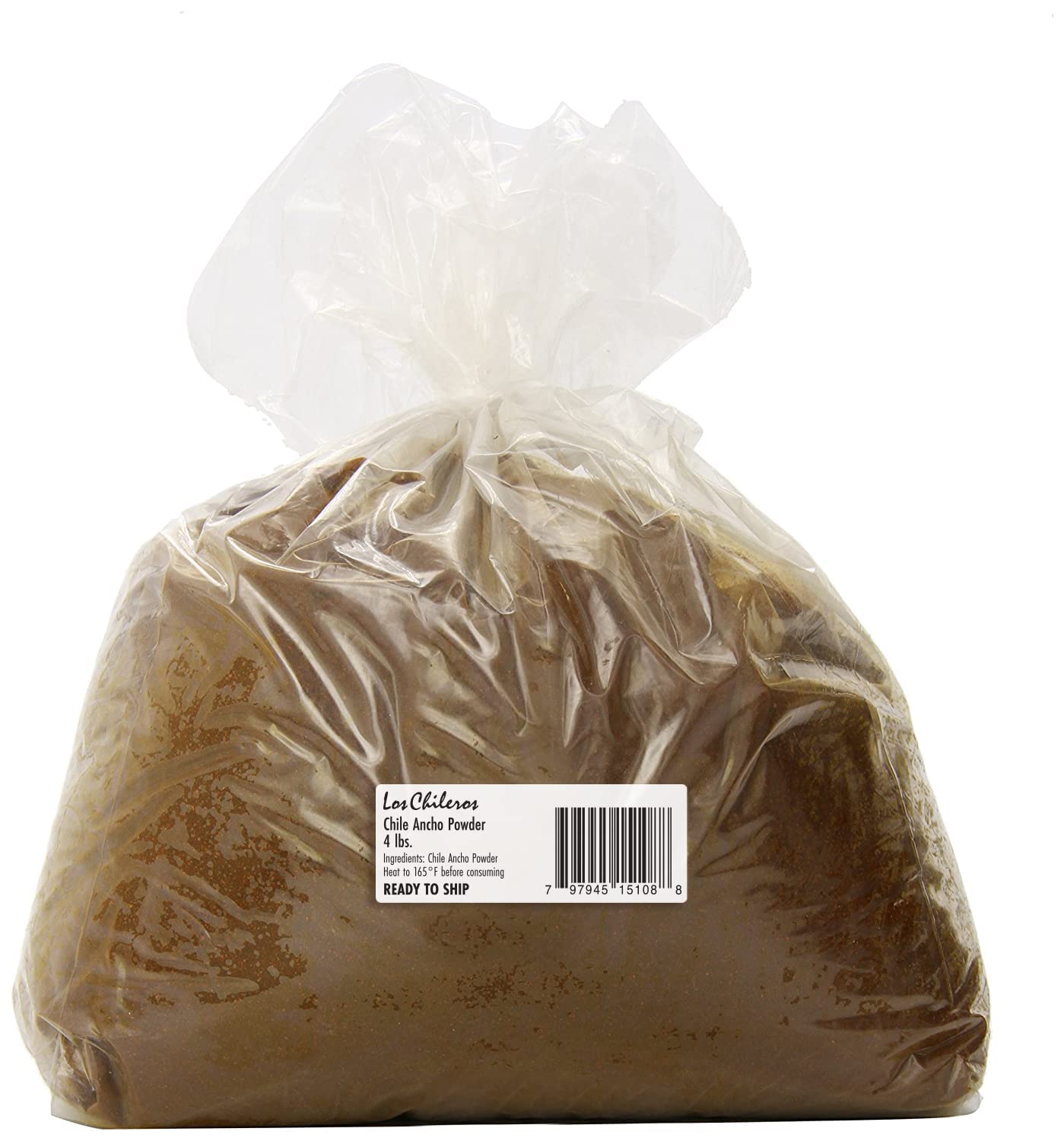 Los Chileros Chile Ancho Powder, Bulk bag, 4lb (Pack of 1)