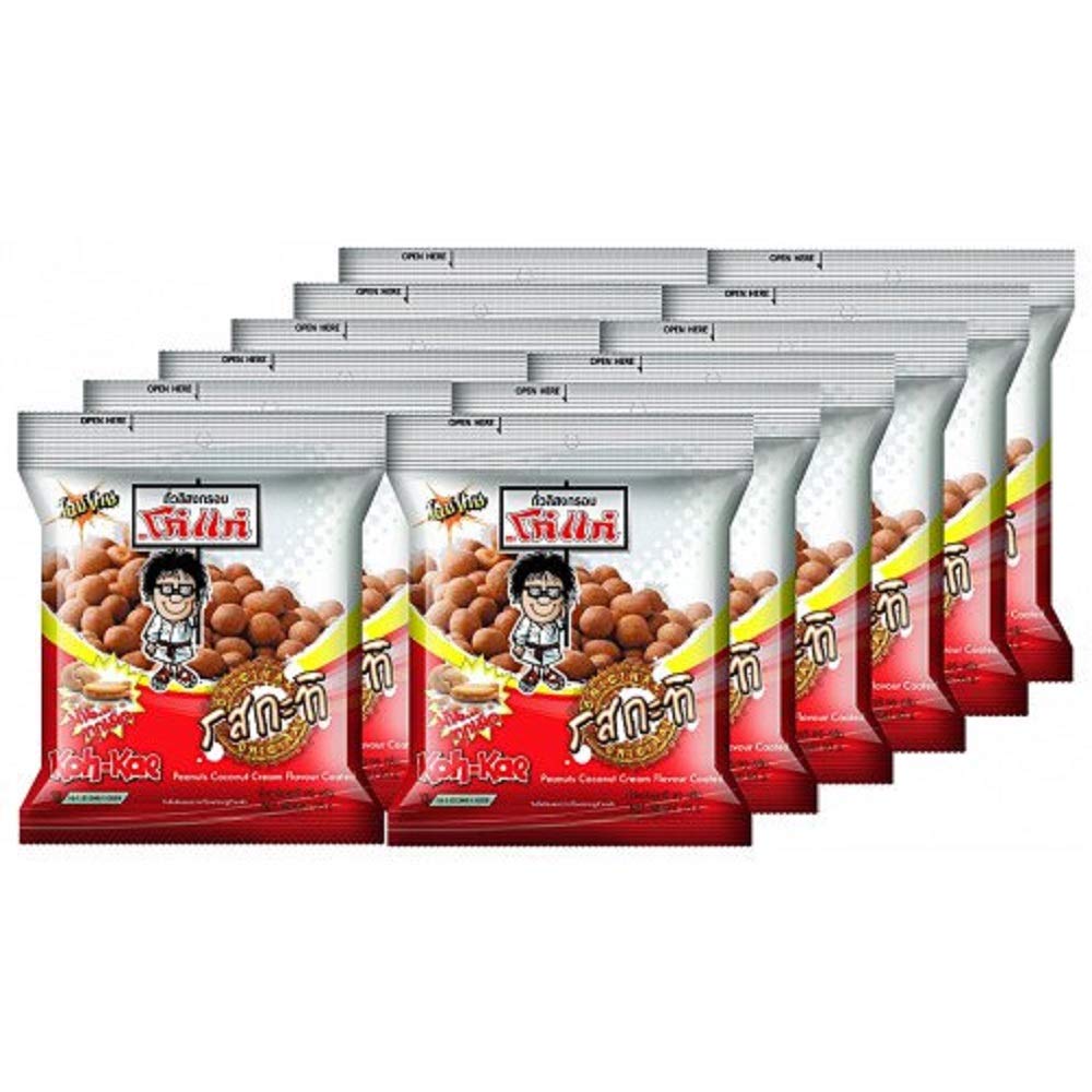 Koh-Kae, Peanuts Coconut Cream Coated, net weight 35 g X 12 Pack