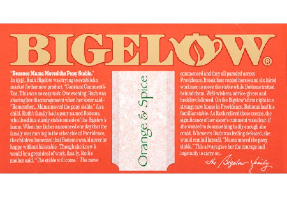 Bigelow Tea Orange and Spice Tea, 20 ct (Pack of 2)