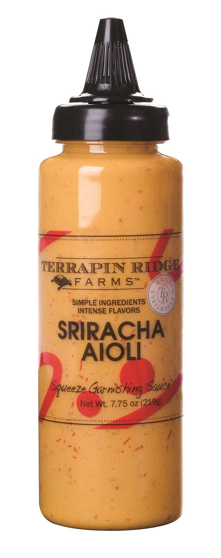 Terrapin Ridge Farms Sriracha Aioli Garnishing Sauce - Creamy with Red Chile Heat & Citrus - Perfect for Deviled Eggs, Sandwiches, and Grilled Meats