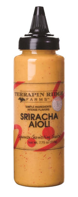 Terrapin Ridge Farms Sriracha Aioli Garnishing Sauce - Creamy with Red Chile Heat & Citrus - Perfect for Deviled Eggs, Sandwiches, and Grilled Meats
