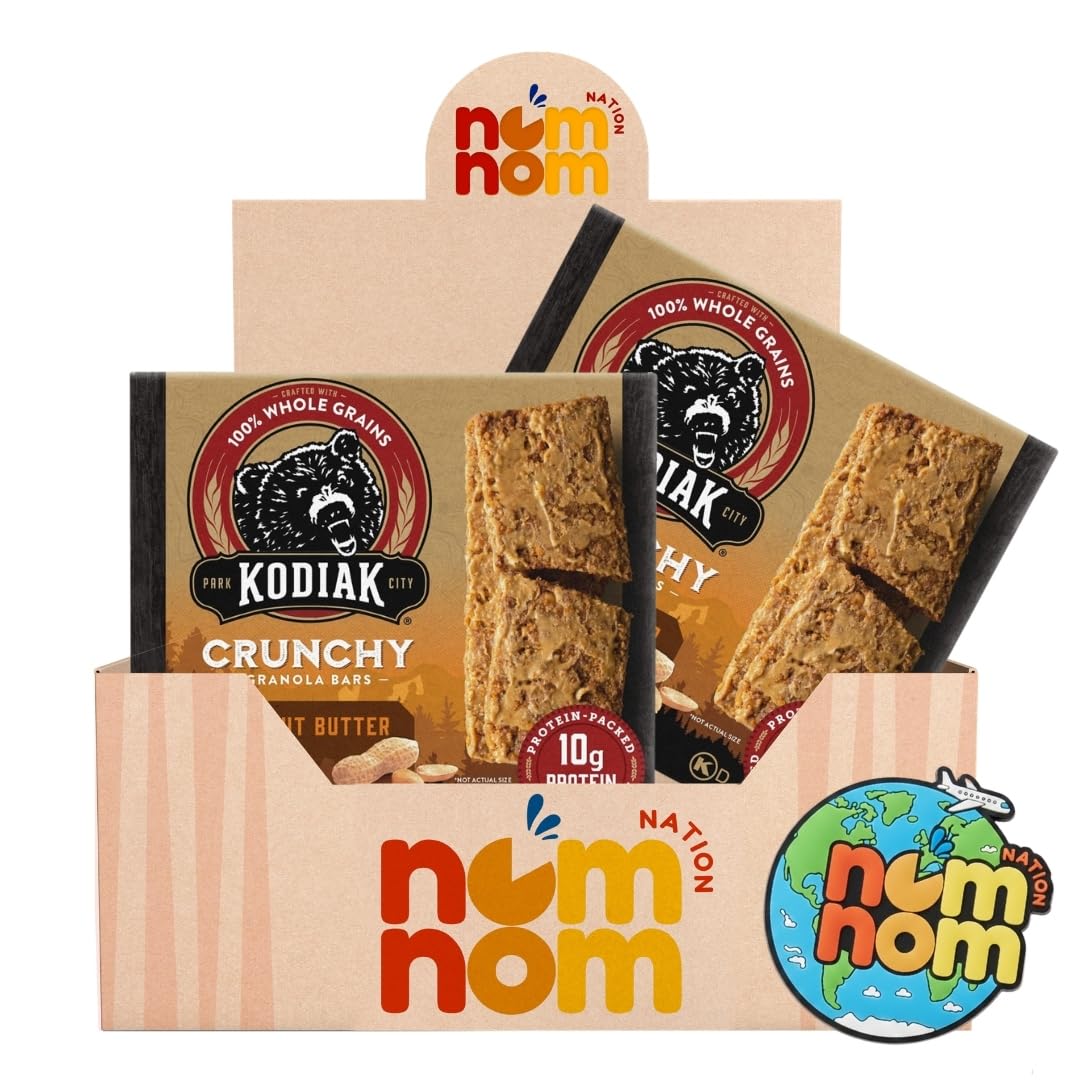 Kodiak Peanut Butter Granola (Pack of 2, 9.5 oz) - Protein Snack Bars - Chocolate Chip Breakfast Bites - Portable Snack Pack with a Random Item - 3