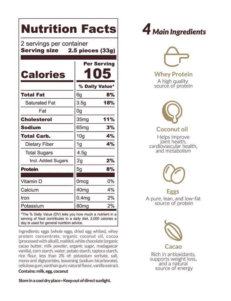 White Chocolate Brownie Pops (Full Case) Gluten-Free, High Protein (10g), Low Sugar, Guilt-Free Snack with Clean Ingredients - No Seed Oils - Kid