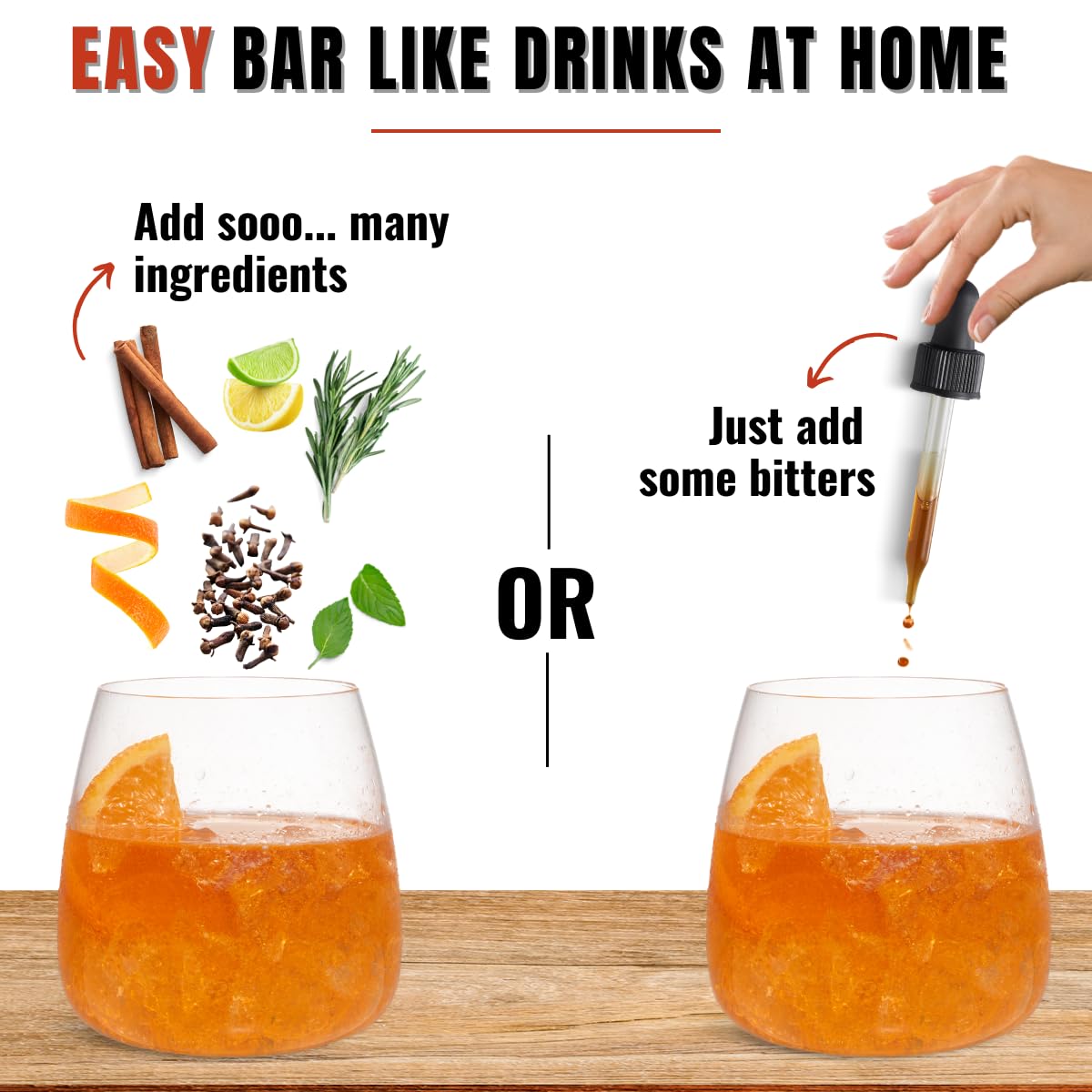 Bab Louie & Co. Non-Alcoholic Bitters Set - Cherry, Orange, Aromatic Bitters for Cocktails, Mocktails, Whiskey - 30ml/ 1 Fl. Oz Each, Non-Alcoholic