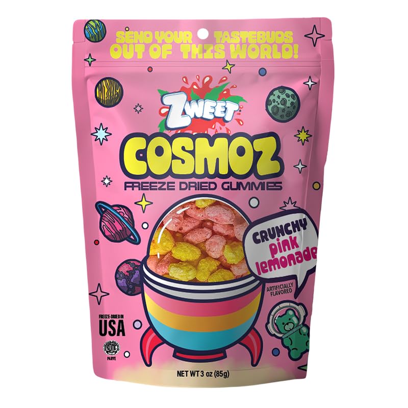 Freeze Dried Candy - Sour Candy - Crazy Candy Sour Gummy Lemonades, Freeze Dried Snacks, Trendy Dessert for Kids & Adults