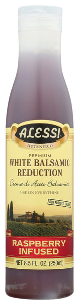 Alessi White Balsamic Reduction Raspberry Infused, 8.5-Ounce Bottles (Pack of 6)