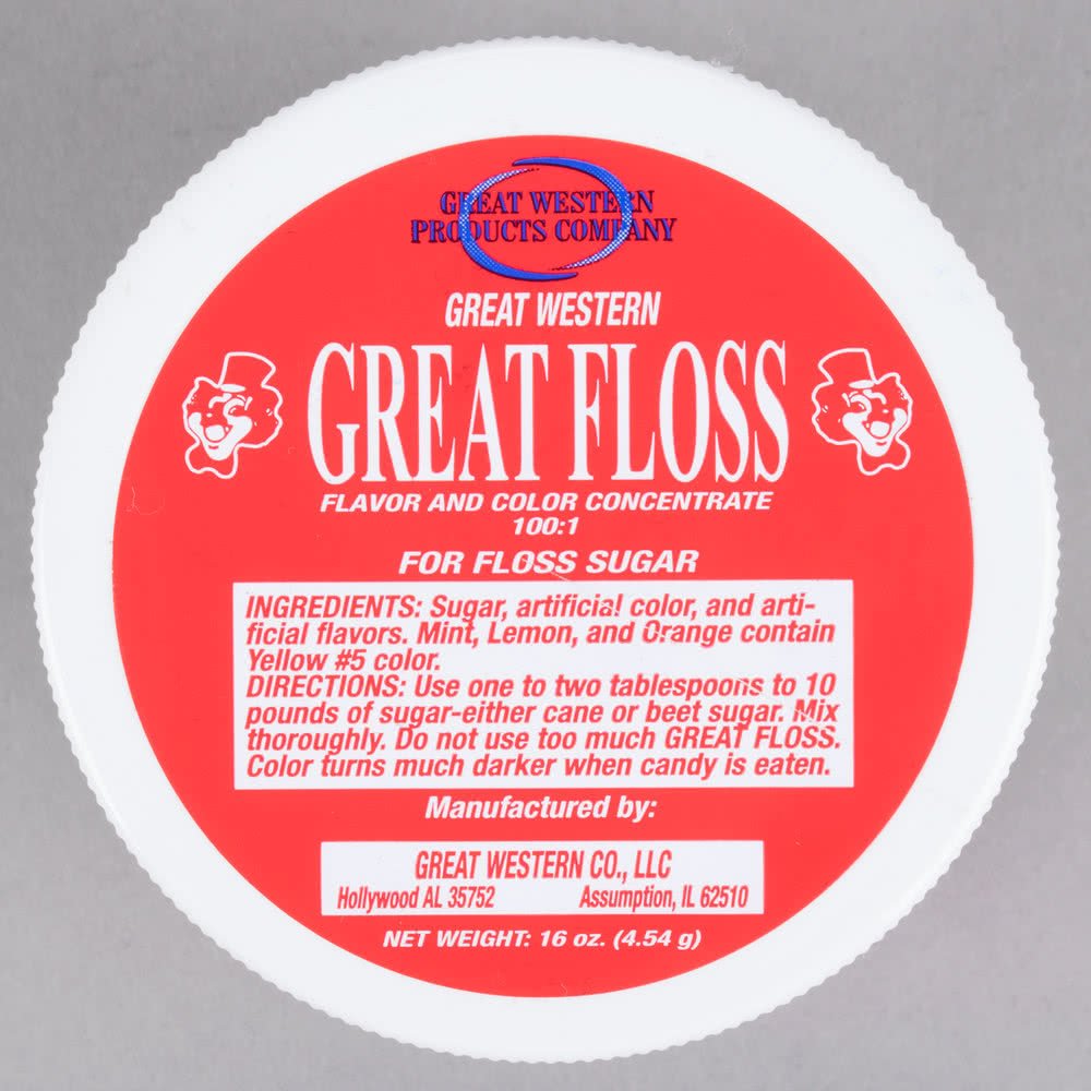 Great Western Great Floss 1 lb. Blue Raspberry Cotton Candy Concentrate Sugar