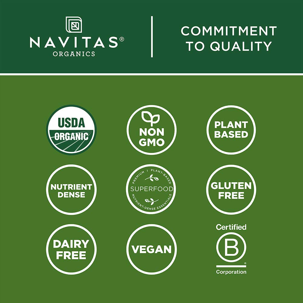 Navitas Organics Matcha Latte, 10 Single Serve Pouches, 10 Servings Organic, Non-GMO, Dairy-Free, 3.1 Ounce