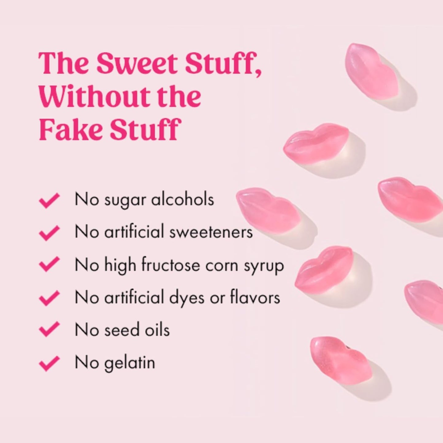 Meggo Sweets Gummie Smoochies Variety Pack - Organic Gummy Candy, Low Sugar, Gluten Free, Vegan, Non GMO, Peach, Honeydew & Sour Strawberry, Boosted