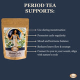 Birth Song Botanicals Organic Moon Cycle Menstrual Tea for Women, Herbal Period Cramp & PMS Relief, Hormone Balance, Bloat & Cycle Support Raspberry
