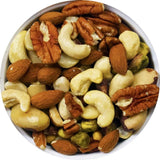 Dry Roasted Deluxe Mixed Nuts with Himalayan Salt (1 Lb.) - A Super Tasty Mix of Almonds, Brazil Nuts, Cashews, Pecans & Pistachios - Farm Fresh Nuts