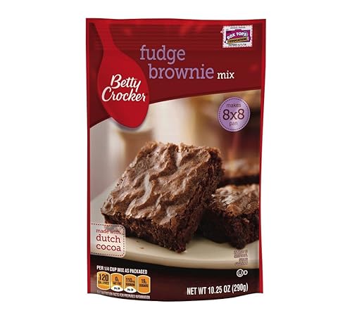 Betty Crocker Fudge Brownie Mix, 10.25-ounce Pouches [Pack of 6]