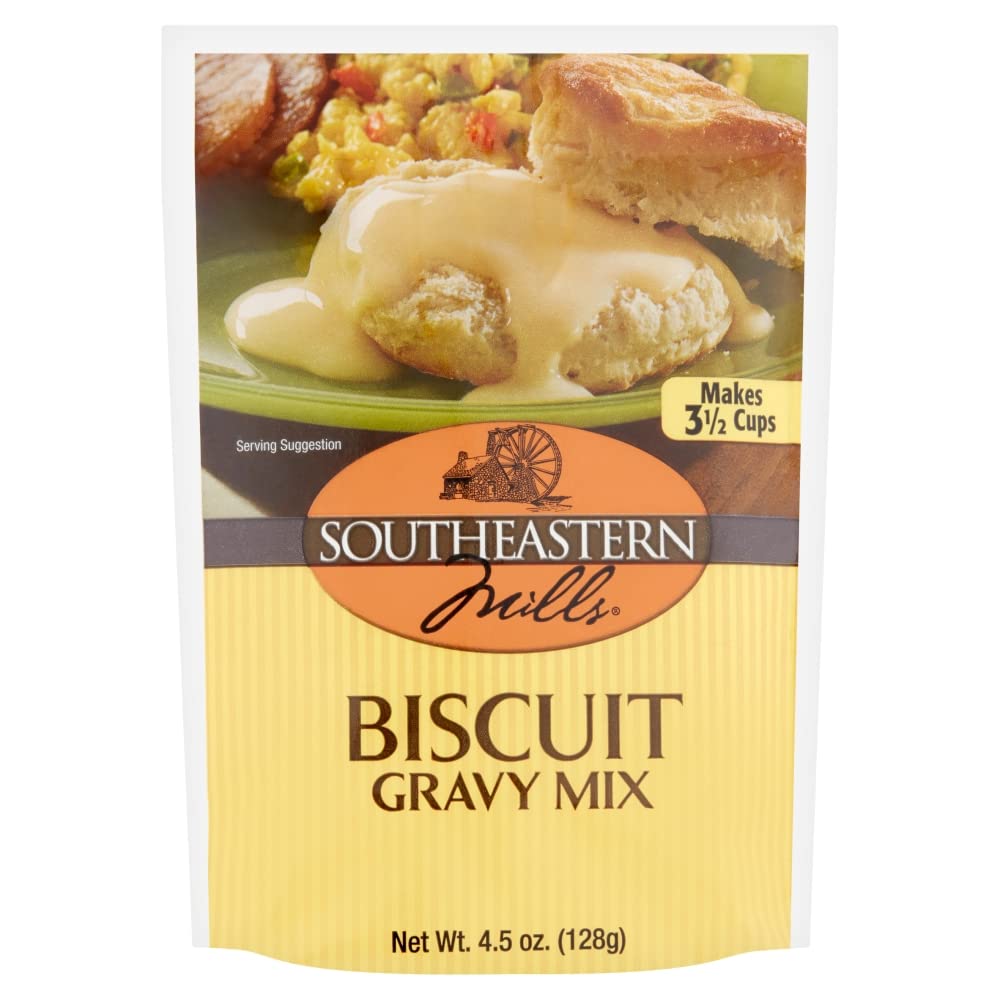 Southeastern Mills Biscuit Gravy Mix, Family Size, Just Add Water, 4.5-Ounce Packet (Pack of 3 Packets)