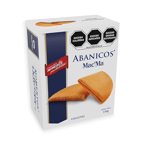 Authentic Mac'Ma abanicos size 150 Gr , best wafer in Mexico