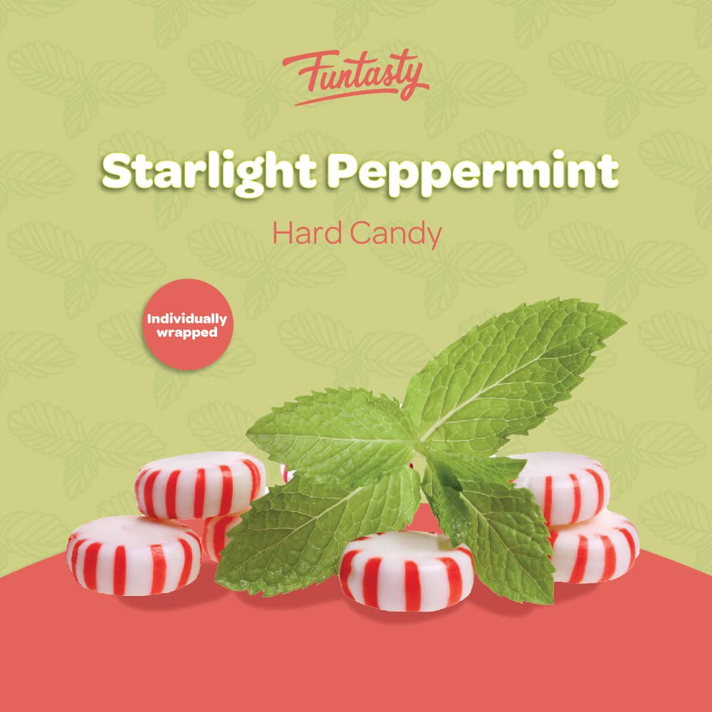 Starlight Mints - 2 Pound Bulk Pack (180 Count) - Peppermint Hard Candy - Old Fashioned Candy for Office Bowls, Holiday Buffets and Gifting - Festive