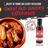 Lane's Kinda Sweet BBQ Sauce, All-Natural Chicken Marinade Barbecue Sauce, Perfect for Beef, Pork, Marinated Chicken Wing Sauce, Made in USA, 13.5 Oz