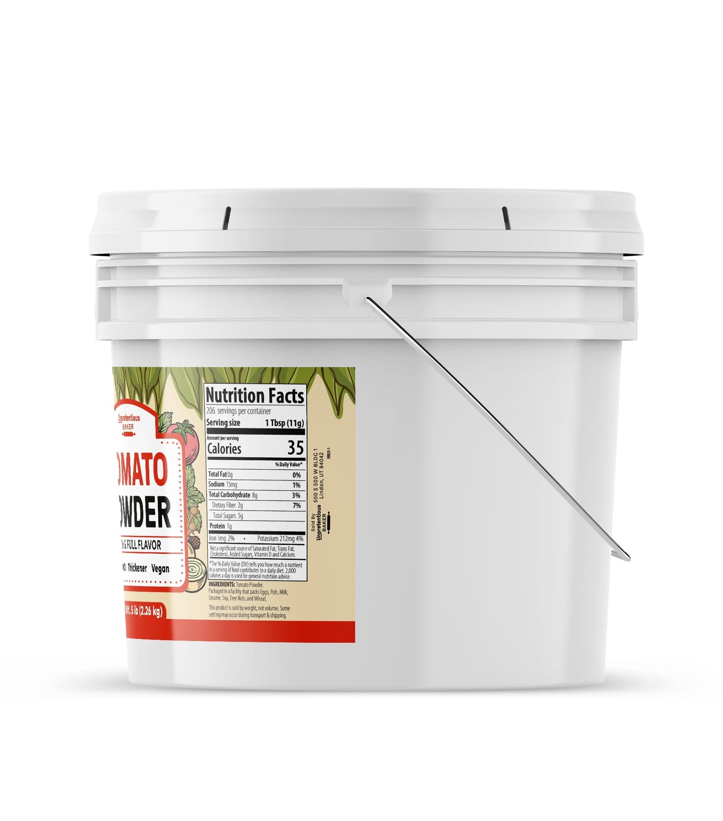Unpretentious Tomato Powder, 1 Gallon, Sauces & Soups, Thickener, Rich & Full Flavor