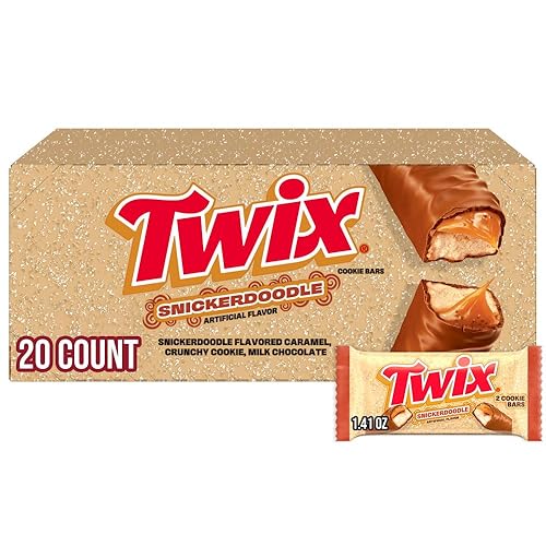 TWIX Snickerdoodle Cookie Cinnamon Caramel Shortbread Milk Chocolate Candy Bars Bulk for Movies, Traveling, Party Favors, Goodie Bags, 1.4 oz (Pack