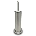 Indecor Home Brushed Nickel Toilet Bowl Brush with Holder, Durable Bathroom Cleaning Tool, Modern Design for Easy Toilet Maintenance, Bathroom Cleaner